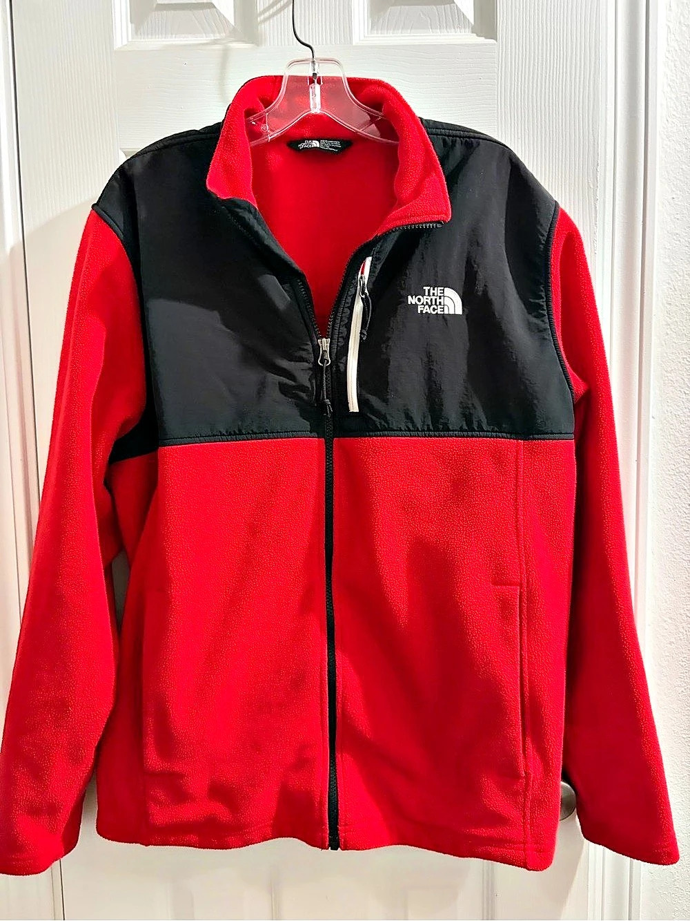 The North Face Men's Denali Fleece Jacket Red & Black XL